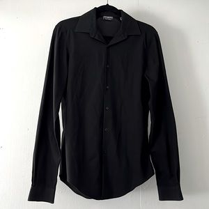 Van Heusen Flex Men’s Black Button Up Dress Shirt